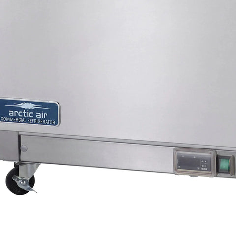 Badass Commercial Undercounter Freezer Delivers 6.5 Cubic Feet Of Frost Inside A Slick 27 Inch Stainless Steel Worktop With Easy Swing Doors with control panel.