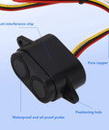 Rock Solid IP67 Waterproof Ultrasonic Distance Sensor Module With UART Output For Robot Obstacle Avoidance, black casing