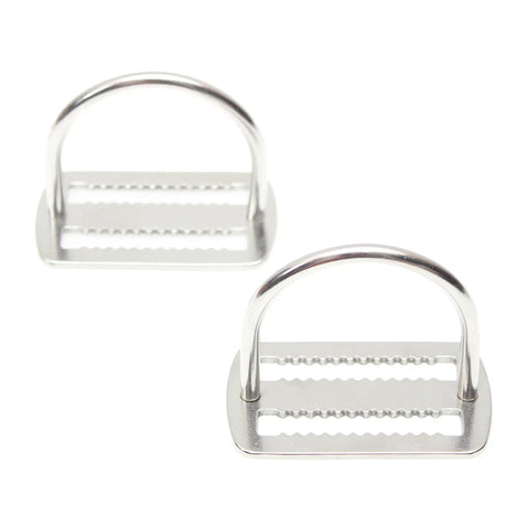 Weight Belt Keeper 316 Stainless Steel D Ring Serrated Slide Stopper For Locking Down Your Diving Gear And BCD Accessories 2 Pack Built To Resist Corrosion And Keep Heavy Belts And Gear Locked In Place During Deep Dives And Adventures