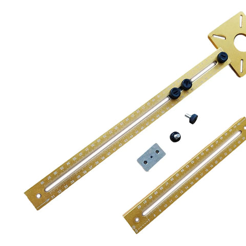 No Sweat Quick Swap Lightweight Alloy Router Circle Cutting Jig And Round Guide Bracket For Cabinet Hardware Jig Fits Edge Trimmer with parts