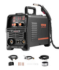 3 In 1 MIG Welder 130 Amp Flux Core MIG Lift TIG MMA Welding Machine Portable 110V Inverter with accessories and cables visible