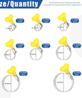 76 Piece Adjustable 8 To 44 mm Range Hose Clamps Kit Key Type Stainless Steel Worm Gear Clamps With Plastic Handle