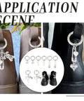 Fresh Safety Pin Shoe Charms With Sturdy Spring Clips And Alloy Badges featuring star and heart designs on boots.