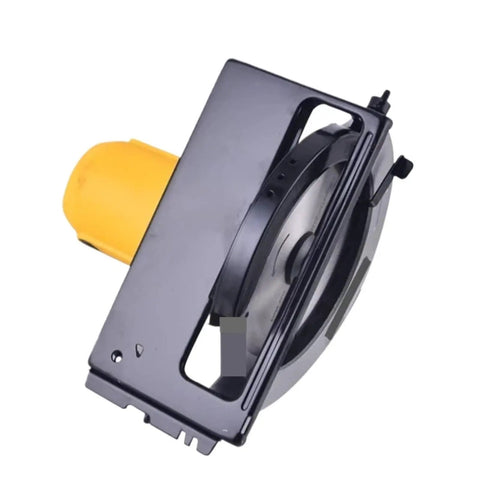 Knockout Performance Electric Circular Saw Two Piece Kit showing the motor and blade assembly designed for smooth cuts.
