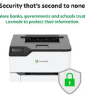 Slick Wireless Color Laser Printer Plus Buttery Smooth Touchscreen compact printer with security features and mobile access.