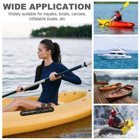 Four Pack 9.9 Inch Low Profile Kayak Gear Track Rails For Flat Surfaces, Create Track Style Mount Points For Rod Holders, Cup Holders, Paddle Clips, Camera Arms And Fish Finder Mounts For Your Kayak on kayak side