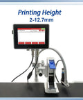 KGKGK 130PRO Industrial Online Inkjet Printer 12 Point Seven Mm With Plastic Shell detail view showing printing height adjustments.
