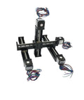 Dope Mini Sliding Table Gantry Kit With Nema11 28mm Trapezoidal Lead Screw Automatic Locking Motor For XY And XYZ Axis Linear Rail Guide Stage Z Axis 50mm Stroke And XY 200mm Two Pitch, black metal frame