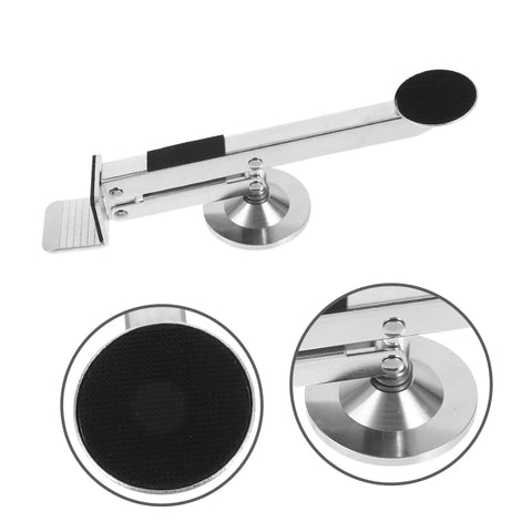 Multi Function Door Lifter Tool For Drywall Panels And Door Installation Help Heavy Duty Board Raiser with smooth base and grip handle.