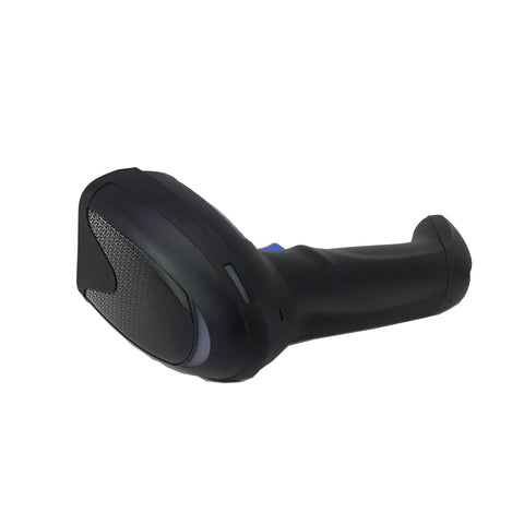 Omnidirectional Corded Barcode Scanner Kit With Fixed Stand for 2D and 1D Scanning Standard Range IP52 Rated angled view