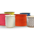 Multiple spools of Heavy Duty Double Braided Polyester Rope For Tree Rigging And Arborist Work Rugged Outdoor Utility Rope
