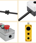 60 Pack 1/2 Inch Snap In Cable Bushing Grommets In Black Nylon Locking Housings installed on wire panels and control boxes