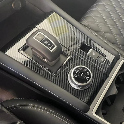 Center Console Frame Cover Gear Shift Panel Trim With Carbon Fiber Look For 2022 2023 2024 Mitsubishi Outlander Left Hand Drive