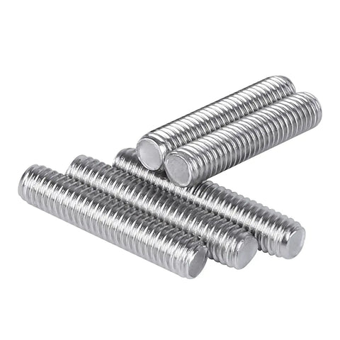20 Pack M6 X 25mm Fully Threaded Stainless Steel Rods Studs 304 Grade Silver Tone for Fastening