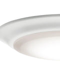 Close-up of 7.5 Inch White LED Downlight Flush Mount Ceiling Light, dimmable, 3000K warm white, modern design