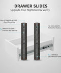 10 Inch Full Extension Drawer Slides With Ball Bearing Hardware For Nightstands, Vanities, Desks, And Small Cabinets