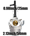 Front view of Carburetor Replacement For Storm Responder 5500 8250 Generators, Fits 030424 030430 Models, with dimensions labeled