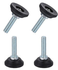 Hella Durable Threaded Furniture Feet Four Pack Adjustable Leveling Legs 5/16 To 18 Threads Galvanized Steel anti-slip glides