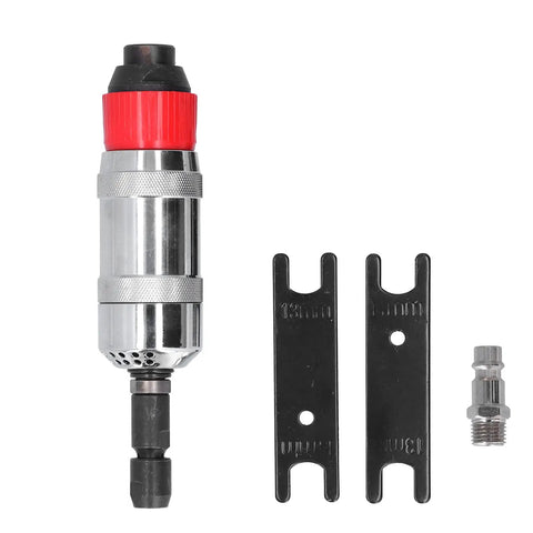 Beast Mode Pneumatic Die Grinder with 18000 RPM showing steel casing, 6mm chuck, and accessories for precision cutting.