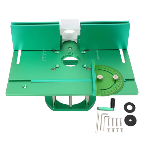 Rock Solid Aluminum Router Table Lift With Smooth Zero Play Crank Handle For Tight 51mm Height Adjustment Durable Table Insert Plate made for Bench Top Trim Routers.