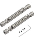Metal CVD Drive Shaft For 1 By 12 MN78 RC Cars 2 Pack Spare Part, two silver shafts with screws and hex key