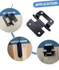 DIYEAH 10-pack black iron cabinet hinges, self-closing for kitchen/furniture doors, easy installation