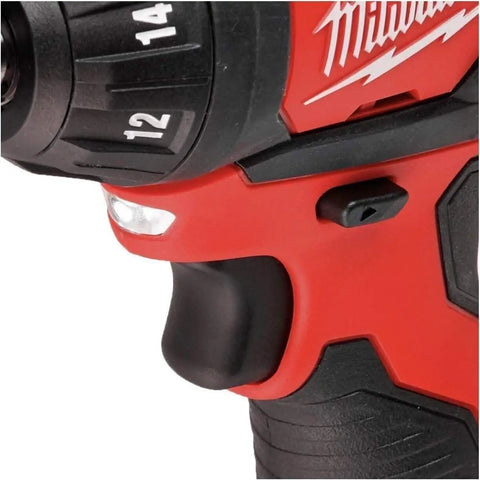 Close-up of M12 One Quarter Inch Hex Cordless Screwdriver Tool Only In Generic Box With Variable Speed Trigger