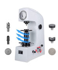 Heavy Duty Rockwell Hardness Tester HR 150A Bench Kit With Solid Testing Table And Calibration Blocks For Steel Iron Bronze Copper in detailed view.