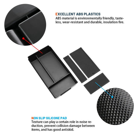 Center Console Organizer For Mercedes G Class G Wagon G550 G63 AMG G350 W463 W464 2018 Through 2026 with ABS and silicone pad