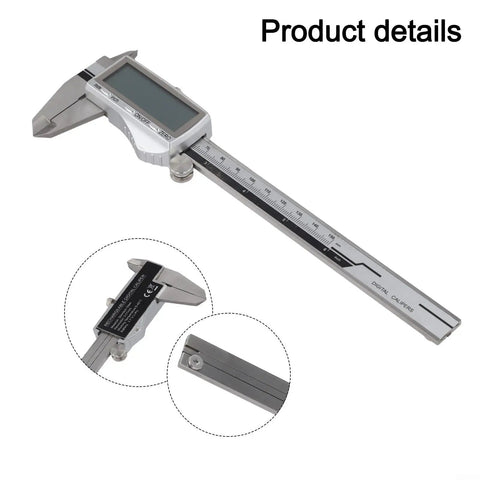 Jewelry Measurement Tool 150mm Digital Caliper(150MM) showing digital display and stainless steel design, ideal for precision measuring.