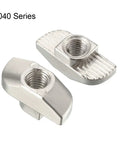 Sliding T Slot Nut M5 Half Round Roll In T Nut For 4040 Aluminum Extrusion Profile Nickel Plated Carbon Steel