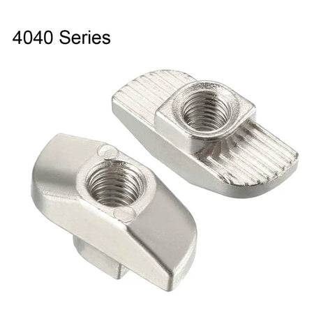 Sliding T Slot Nut M5 Half Round Roll In T Nut For 4040 Aluminum Extrusion Profile Nickel Plated Carbon Steel