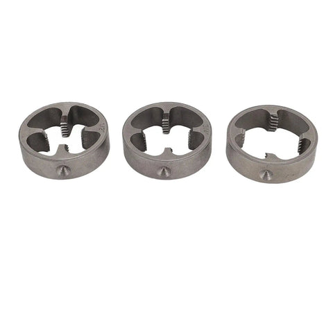 Mtlavishness Heavy Duty PVC Thread Maker Tool Kit NPT Tap Die Set 2 And 3 Inch Dies For Plastic Pipe Threading Repair And Plumbing Jobs With Stainless Steel Cutter And Tough Abs Housing, three metal dies