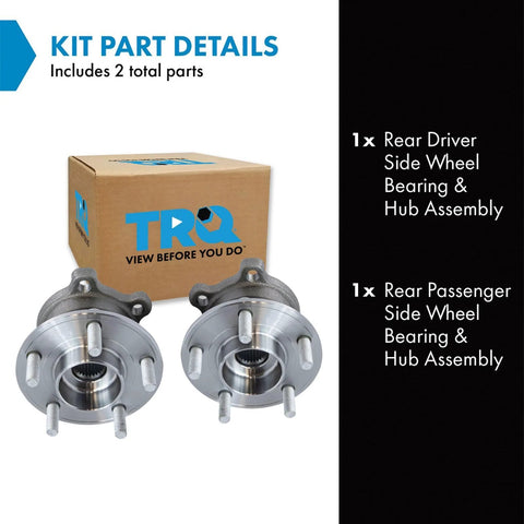 Rear Wheel Bearing and Hub Assembly Kit Two Piece Compatible with Ford Escape 2013 to 2019 AWD and Lincoln MKC 2015 to 2019 AWD and FWD
