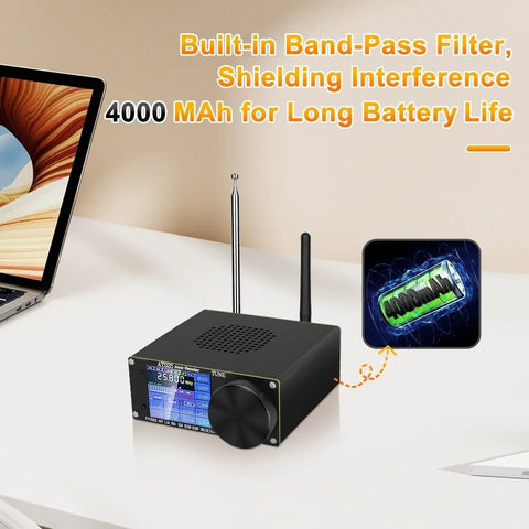 Portable SDR Radio Receiver With Si4732 All Band Shortwave 4.17 Update WiFi CW RTTY Decoding Morse Code Dope DIGI FT8 Modes
