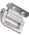 Heavy duty zinc alloy cabinet hinge with screw holes for precise positioning, ideal for residential and furniture doors, metal silver finish.