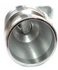 Close-up view of XL Size Aluminum Alloy Universal Turbo Sound Exhaust Muffler Pipe Whistle Car Roar Maker, silver tone.