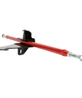 Adjustable Lift Panhard Bar for 4WD Dodge Ram 1994 to 2002, 4.5 to 8 Inch, Front Track Rod Relocation Bracket, Heavy Duty Steel, Bolt On Fit for Ram 1500 2500 3500, Off Road Ready red adjustable track bar with mount