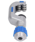 Pipe Cutter For 4 To 32 mm Copper Aluminum Steel Iron Tubes With Ergonomic Knob, shown with blue handle for precise cutting