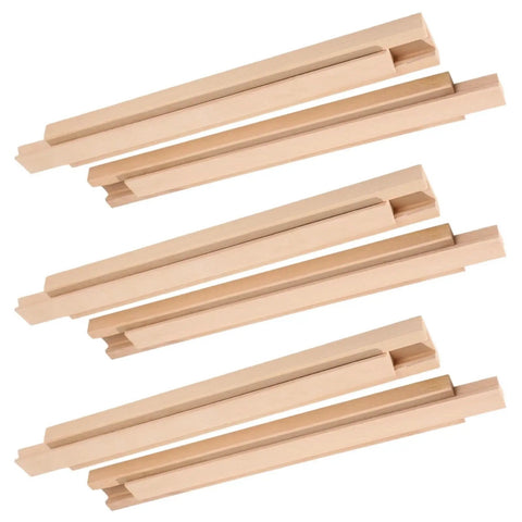 Wooden Center Mount Drawer Slides 13.8 Inches 6 Pack For Cabinets And Drawers Classic Traditional Wood Center Guide Tracks Bottom Mount Glides Replacement Parts For Smooth Operation Easy Install