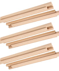Six Pack Wooden Center Mount Drawer Slides 13.8 Inches Classic Wood Center Guide Tracks Bottom Mount Glide Set