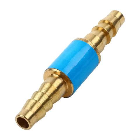 Gas Flow Control Set Of Two Flashback Arrestors With Four Clamps For Soldering And Welding Safety Brass And Stainless Steel Construction One Way Valve For Reliable Flame Control Must Have shown in image