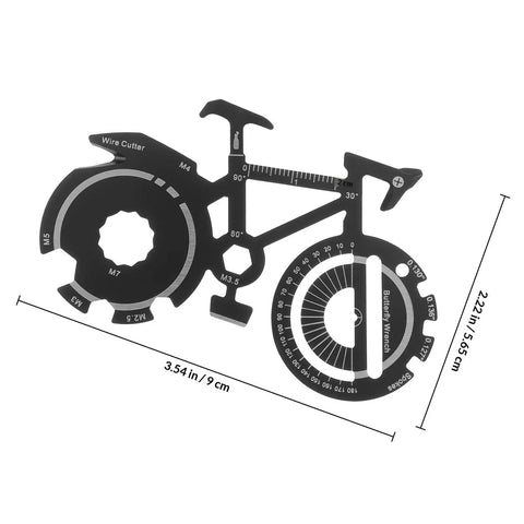 Compact Bicycle Shaped Multitool Keychain Made From Durable Stainless Steel For On The Go Bike Repairs A Handy All In One Cycling Gadget