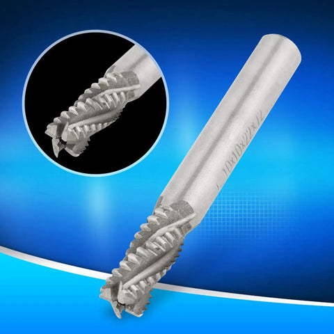 DANAIXZ 4-flute high-speed steel end mill, 10 mm diameter, 75 mm length, front view