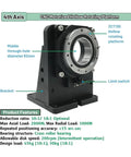 Dead On Precise Fourth Axis Rotary Table With Smooth 360 Degree Electric Servo Stepper For Rock Solid Angular Positioning And Hella Reliable Cnc Router Turntable 400 Watt Pulse Drive Kit with hollow rotating platform and limit switch.