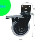 Side Mount Caster Wheels Set Of 4 With Brakes For Furniture And Equipment 3 Inch L Shaped Beefy 600 Lb Capacity Ideal