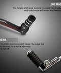 Beefy Folding CNC Gear Shifter Lever For KLX110 KLX110L KLX110R 2010 to 2023 with rounded forged tip