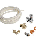 Dishwasher Connection Kit With Push To Connect Brass Fittings For PEX Copper CPVC PERT HDPE No Fuss Install