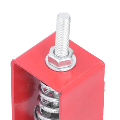 Spring Vibration Isolator Mount for Low Frequency Noise Reduction, Heavy Duty 30kg To 50kg Load, Easy No Fuss Installation With Card Slots For Axial Fans, Piping, Pipelines, Hoisting Equipment And Silent Operation red steel spring mount with threaded bolt