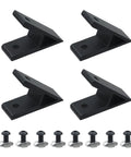 4 Pack 45 Degree Aluminum Corner Brackets For 3030 Extrusions Black With Mounting Screws And Nuts, Side Length 59mm, Side Width 22mm